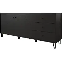 Meubella Dressoir Barlo Mat Zwart 180 cm