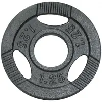 Gorilla Sports Halterschijf 1.25 kg Gripper Gietijzer Zilver - 50/51 mm