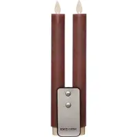 Anna's Collection Led dinerkaars 23 cm | Antiek Roze | Bewegende vlam | 2 stuks