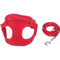 Nobleza Borsttuig met hondenriem - Maat S - Hondentuig - Instaptuig hond - Hondenharnas - - Rood