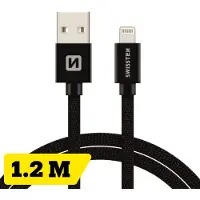 Swissten Datenkabel Textil USB / Lightning MFi 1.2 M