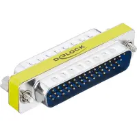 DeLOCK 65203 VGA Adapter [1x D-sub stekker 50-polig - 1x D-sub bus 50-polig] Zilver Vergulde steekcontacten
