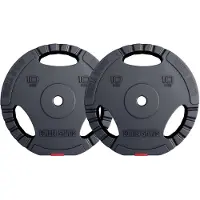 Gorilla Sports Halterschijven 2 x 10 kg Gripper Kunststof - 30/31 mm