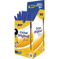 BIC Cristal Original Fine Balpen Blauw 0,3 mm Fijn Balpen 50 Stuks