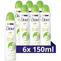 Dove - Anti-Transpirant Deodorant Spray - Advanced Care - Cucumber & Green Tea - 6 x 150 ml