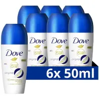 Dove 6x Deodorant Roller Original 50 Ml
