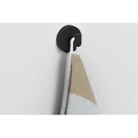 Clou Flat handdoekhaakjes zwart mat - set van 2