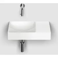 Clou Vale keramische fontein 38cm zonder kraangat rechts wit mat