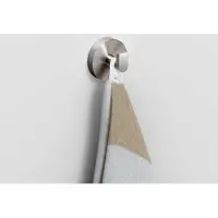 Clou Flat handdoekhaakjes RVS geborsteld - set van 2