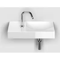 Clou Vale keramische fontein 45cm met kraangat links wit glans