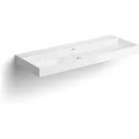 Clou New Wash Me keramische wastafel 110cm wit glans