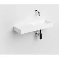 Clou Mini Wash Me fontein solid surface links 56cm wit mat