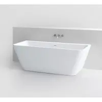 Clou InBe half vrijstaand ligbad acryl 170x75cm wit glans met stop/go plug wit glans