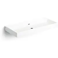 Clou Wash Me wastafel mineraalmarmer 90cm wit glans
