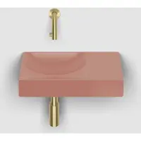 Clou Vale keramische fontein 38cm zonder kraangat rechts roze mat