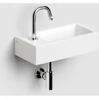 Clou Flush 3 keramische fontein 36cm met kraangat links wit mat