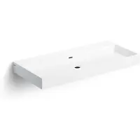Clou Wash Me wastafel solid surface 90cm wit mat