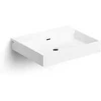 Clou Wash Me wastafel solid surface 50cm wit mat