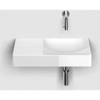 Clou Vale keramische fontein 45cm zonder kraangat links wit glans