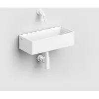 Clou New Flush 3.1 fontein solid surface 38cm met afvoerplaat wit mat