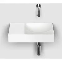 Clou Vale keramische fontein 38cm zonder kraangat links wit mat