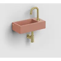 Clou Flush 3 keramische fontein 36cm met kraangat rechts roze mat