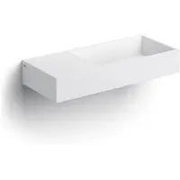 Clou Wash Me wastafel solid surface 75cm links wit mat