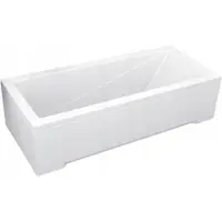 Plazan Modern badpaneel 170x55cm wit glans
