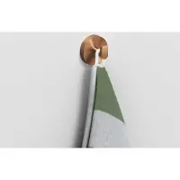 Clou Flat handdoekhaakjes brons geborsteld PVD - set van 2