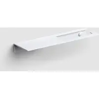 Clou Fold toiletrolhouder met planchet wit mat