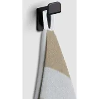 Clou Fold enkel handdoekhaakje zwart mat
