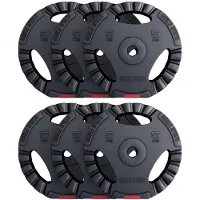 Gorilla Sports Voordeelbundel 30 kg (6 x 5 kg) halterschijven Gripper Kunststof