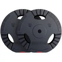 Gorilla Sports Voordeelbundel Halterschijven gripper kunststof 2 x 15 kg - 30/31 mm