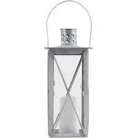 Fancy flames Flancy Flames Lantaarn - zink - windlicht - zilverkleurig - 25 cm - Lantaarns