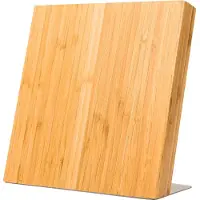Coninx Messenblok Magnetisch 22x23CM - Messenmagneet Zonder Messen - Antislip - Bamboe Messenhouder - Magnetische Messenopberger van Coninx