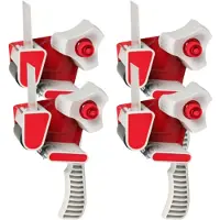 Benson 4x stuks Benson Tape dispenser/tape afroller/taperoller metaal voor tape rol 50 mm - Tape (klussen)