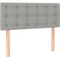 vidaXL Hoofdbord 80x5x78/88 cm stof lichtgrijs
