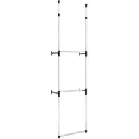 The Living Store De Living Store telescoopkledingrek met stangen, gemaakt van aluminium