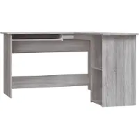 The Living Store De Living Store bureau, kleur grijs Sonoma, afmetingen 120x140x75 cm, materiaal: houtvezelplaat
