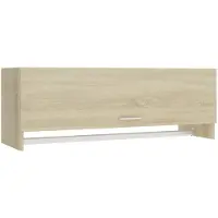 The Living Store De Living Store garderobekast Sonoma-eik, 100x32,5x35 cm, gemaakt van houtvezel