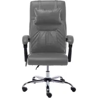 The Living Store De Living Store massagekantoorstoel, antraciet, kunstleer