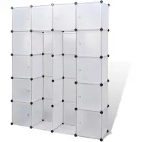 The Living Store Modulaire Kast - Kunststof - 37 x 146 x 180.5 cm - Wit