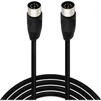 Dolphix DIN 8-pins luidspreker kabel / zwart - 5 meter