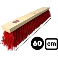 Synx Tools Straatbezem 60 cm - harde bezem - bezem voor buiten - Zonder steel