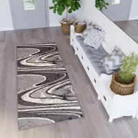 Tapiso Dream Tapijt Loper Gangloper Vloerkleed Grijs Maat- 100x1350