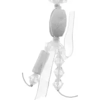 Behave - Witte lange kralenketting met hanger - Boho stijl - Nikkelvrij