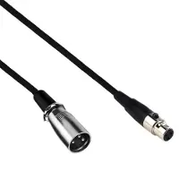 Dolphix Mini XLR (v) - XLR (m) audiokabel / zwart - 1,5 meter