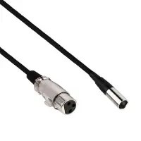 Dolphix Mini XLR (m) - XLR (v) audiokabel / zwart - 0,50 meter