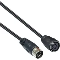 Dolphix DIN 7-pins audio verlengkabel / zwart - 1,5 meter