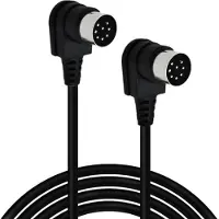 Dolphix DIN 8-pins luidspreker kabel - haaks / zwart - 1,5 meter